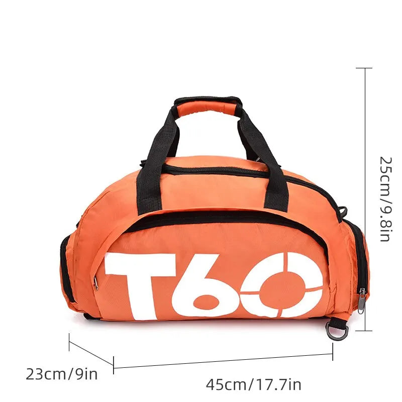 Duffel Gym Bag with Shoe Compartment – Sport & Travel Backpack for Men & Women