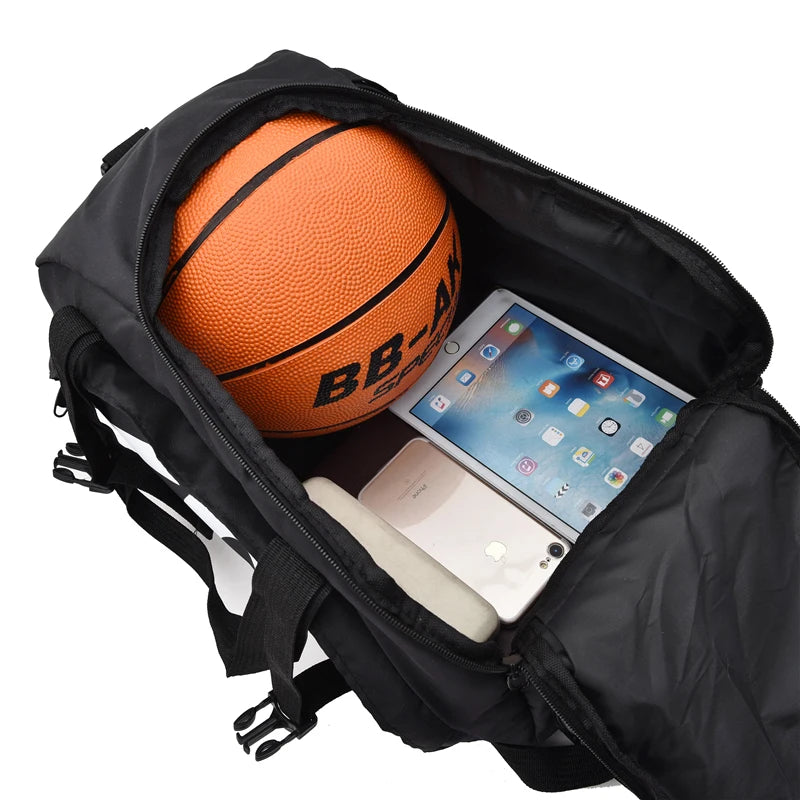 Duffel Gym Bag with Shoe Compartment – Sport & Travel Backpack for Men & Women