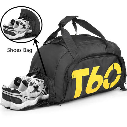 Duffel Gym Bag with Shoe Compartment – Sport & Travel Backpack for Men & Women